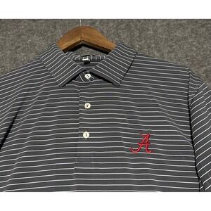 Peter Millar Gray Striped Polo Shirt